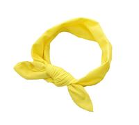 Adorable Headbands Rabbit Ears Shape Elastic Headwrap Bowknot Headband For Girl,Toddler And Children 1 Pcs YellowNice and Deft