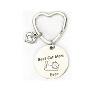 Adorable Heart-Shaped Stainless Steel Keychain Accessories,Perfect for Women,Ideal Valentine's Day Gift,Cute Keychain for Birthdays,Graduations or Weddings,Good Luck Gifts for Cat Lovers,Keychain Key