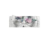 Adorable Hedgehog in Floral Wreath Print Baby Bow Headband â€“ Soft, Stretchy, and Skin-Friendly for Newborns and Toddlers