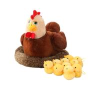 Adorable Hen And Chick Soft Cuddly Farm Animal With Cozy For Kids Nursery And Giving (Brown, 35cm)