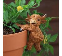 Adorable Highland Cow Plant Pot Hanger - Charming Garden and Indoor Décor, Fun Way to Display Your Plants, Gift for Plant Lovers -A94