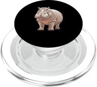 Adorable Hippo Standing Cute Hippopotamus Cartoon PopSockets PopGrip for MagSafe