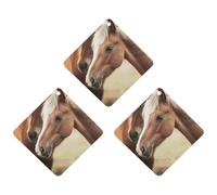 Adorable Horse Car Air Freshener Hanging Incense Chips 3 Pack Automotive Scented Hanging Sheets Rhombus for Car Home Auto Interior Decor