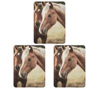 Adorable Horse Car Air Freshener Hanging Incense Chips 3 Pack Automotive Scented Hanging Sheets Square for Car Home Auto Interior Decor