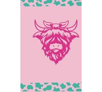 Adorable Hot Pink Highland cow Hard Cover Sketch Journal: For sassy, artistic young girls who loves Highland Cows, Journaling, and drawing