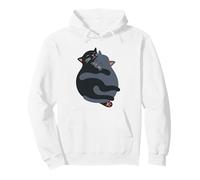 Adorable Hugging Cats Flat Vector Illustration Pullover Hoodie