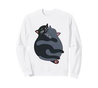 Adorable Hugging Cats Flat Vector Illustration Sweatshirt