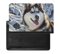 Adorable Huskies Passport Holder ID Card Protector Case Holder Travel Pack Unisex-adult Waterproof Passport