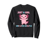 Adorable Just a Girl Who Loves Axolotls Cute Kawaii Sweatshirt