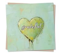 Adorable Just a Note Card For a Special Someone - Grateful, Gratitude - Heart, Heartfelt - Positivity, Support - For a Friend, Bestie, Relative, Partner, Colleague, Wife, Husband