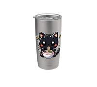 Adorable Kitty Enjoying Delicious Ramen Meal Stainless Steel Insulated Tumbler
