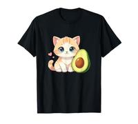 Adorable Kitty with Avocado Cute Kawaii Cat Love T-Shirt