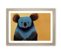 Adorable Koala Bear Framed Wall Art Print A2 Oak