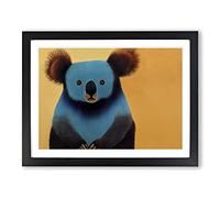 Adorable Koala Bear H1022 Framed Print for Living Room Bedroom Home Office Décor, Wall Art Picture Ready to Hang, Black A4 Frame (34 x 25 cm)