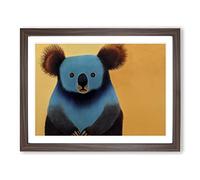 Adorable Koala Bear H1022 Framed Print for Living Room Bedroom Home Office Décor, Wall Art Picture Ready to Hang, Walnut A4 Frame (34 x 25 cm)