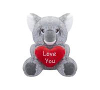 Adorable Koala Bear with Love Heart - 15 cm - Grey & Red Plush Design - Perfect for Romantic Events, Birthdays, Anniversaries & More (1 Pc.)