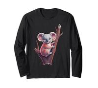 Adorable Koala On Eucalyptus Tree Climbing Long Sleeve T-Shirt