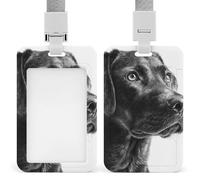 Adorable Labrador Retriever ID Badge Holder Retractable Clip Card Holder Card Protector Name Badge Name Tag for Work Office Doctor Nurse