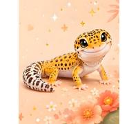 Adorable Leopard Gecko Composition Notebook: Wide-Ruled Writing Book for Reptile-Loving Kids, Students and Pet Owners