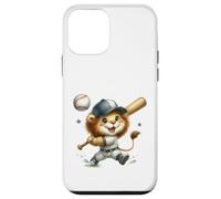 Adorable Lion Cub Baseball Batter Running Playful Case for iPhone 12 mini