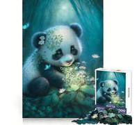 Adorable Little Panda Bear 1000 Piece Jigsaw Puzzles Logic Play DownTime Game Family Enjoyable Xmas Santa Gift (38x52cm)