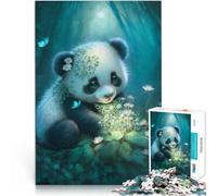 Adorable little Panda Bearteenagers Puzzles 1000 Piece Jigsaws Family Game for and Every Piece is Unique - Challenging Family Fun Game 38x26cm