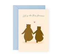 Adorable Love Card - Let’s Do This - Cute Romantic Greetings for Anniversary, Valentine’s Day, Wedding - Gifts for Partner, Couple, Wife, Husband, Girlfriend, Boyfriend - Comes with Fun Stickers