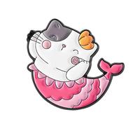Adorable Mermaids Cats Brooch With Vibranting Color Sturdy Pin Designs Unisex Fashion Accessory For Daily Use Event Animal Lapel Pin