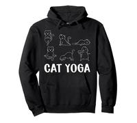 Adorable Mindfulness Meditating Kitty Poses Cat Yoga Lovers Pullover Hoodie