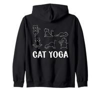 Adorable Mindfulness Meditating Kitty Poses Cat Yoga Lovers Zip Hoodie