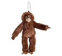 Adorable Monkey Keychain - Soft Plush Charm, Cute Hanging Keychain | Orangutan Doll Decoration Accessory, Fun and Playful Key Holder, Lightweight Unique Accent for Car Home Desk Accessories