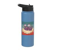 Adorable Moose Dreamy Moose Sleeping Moose Cloud Bed Dreams Stainless Steel Insulated Water Bottle