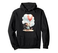 Adorable Mouse balloon Spring time Watercolors and Pastels Pullover Hoodie
