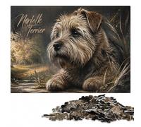 Adorable Norfolk Terrier Wooden Jigsaw for Adults | A hands-on home pastime - a simple way to organise the image alone or together.