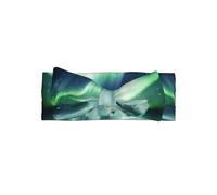 Adorable Northern Lights Polar Bear Print Baby Bow Headband â€“ Soft, Stretchy, and Skin-Friendly for Newborns and Toddlers