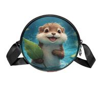 Adorable Otter Small Crossbody Bags Wallet Bags with Adjustable Shoulder Strap & Large Capacity for Women