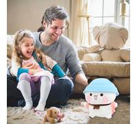 Adorable Panda Doll Stuffed Animal Toy Cartoon Character Soft Cuddly Throw Pillow For Kids And Collectors (A, 20x17x13cm)