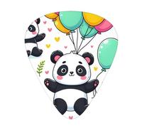 Adorable-Pandas-Colorful-Balloons 12 Pack Guitar Picks With 3 Thicknesses And Storage Box, Abs Plectrums For Electric Bass Guitar Players