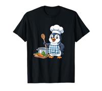 Adorable Penguin Chef Cooking with Vegetables T-Shirt