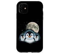 Adorable Penguin Family Moon Night Cute Baby Penguins Case for iPhone 11
