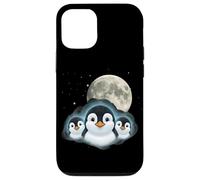 Adorable Penguin Family Moon Night Cute Baby Penguins Case for iPhone 12/12 Pro