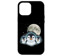 Adorable Penguin Family Moon Night Cute Baby Penguins Case for iPhone 12 Pro Max