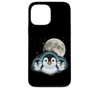 Adorable Penguin Family Moon Night Cute Baby Penguins Case for iPhone 13 Pro Max
