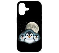 Adorable Penguin Family Moon Night Cute Baby Penguins Case for iPhone 17