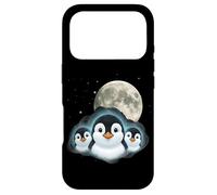 Adorable Penguin Family Moon Night Cute Baby Penguins Case for iPhone 17 Pro