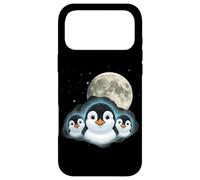 Adorable Penguin Family Moon Night Cute Baby Penguins Case for iPhone 17 Pro Max