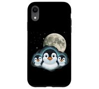 Adorable Penguin Family Moon Night Cute Baby Penguins Case for iPhone XR