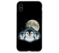 Adorable Penguin Family Moon Night Cute Baby Penguins Case for iPhone XS Max