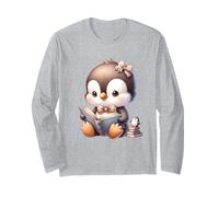 Adorable Penguin Reading a Book Long Sleeve T-Shirt
