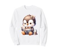 Adorable Penguin Reading a Book Sweatshirt